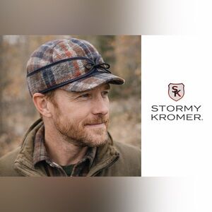 Stormy Kromer Wool Plaid Made in USA Woolen Outdoors Hunting Fishing Cap